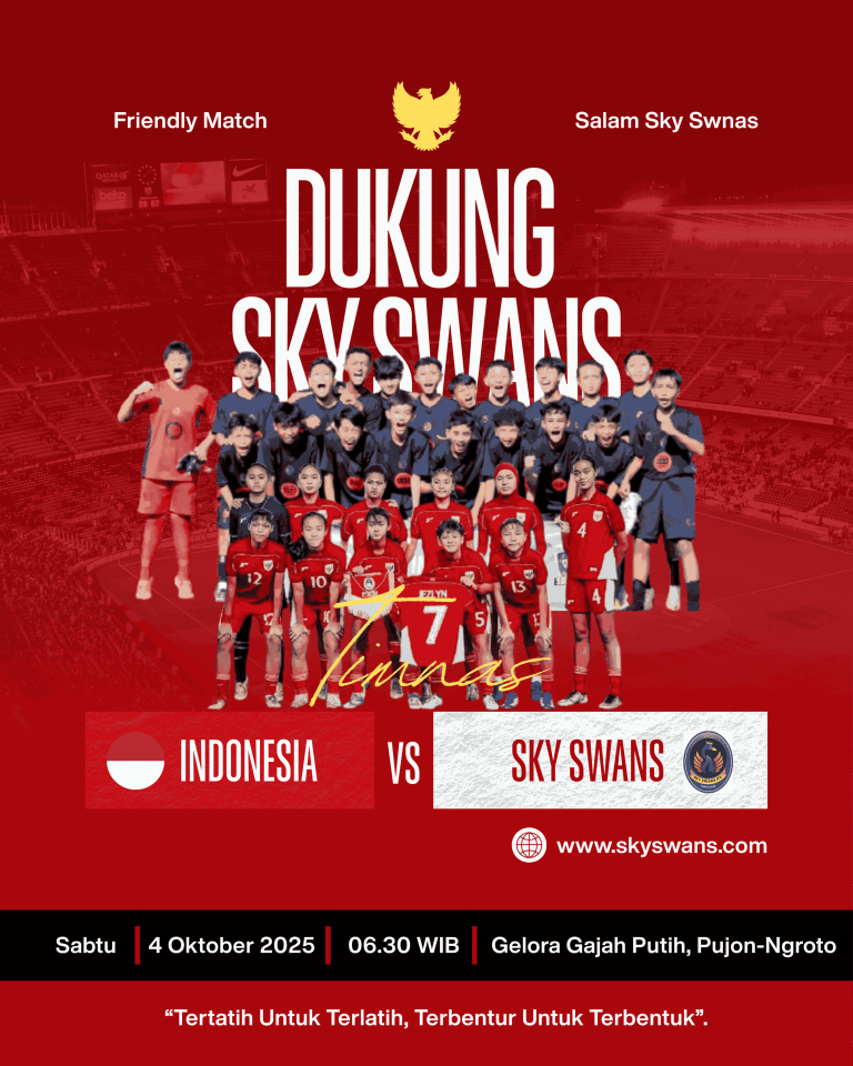 Ayo Dukung Sky Swans Hadapi Timnas Indonesia!