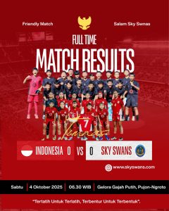 Sky Swans Tampil Perkasa, Timnas Indonesia Beri Perlawanan Sengit di Gelora Gajah Putih